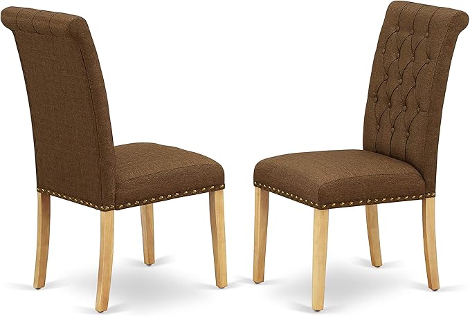 East West Furniture ESBR3-OAK-18 3 Piece Kitchen Table & Chairs Set Contains a - Image 4
