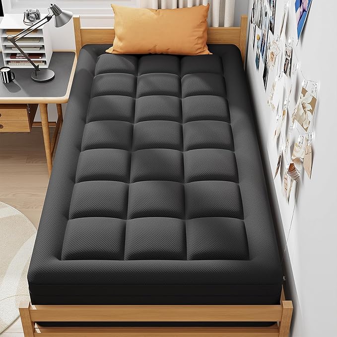 ELEMUSE Dual Layer 3 Inch Memory Foam Mattress Topper Twin, 2 Inch Cooling Gel - Image 7