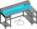 SUPERJARE 53 inch Reversible L Shaped Desk by SUPERJARE