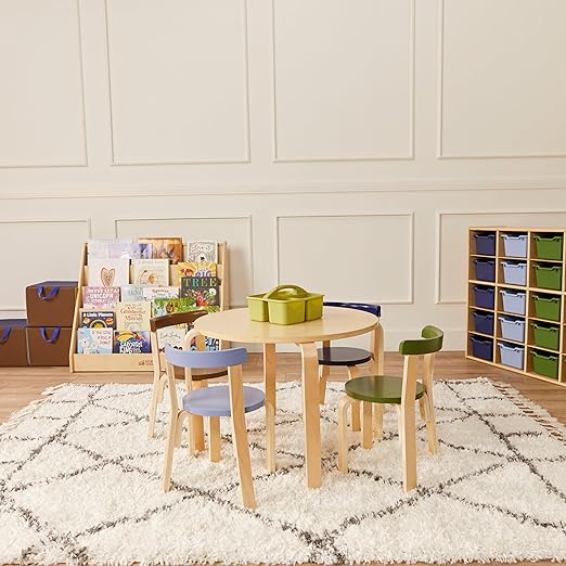 ECR4Kids Bentwood Round Table and Curved Back Chair Set, Kids Furniture - Image 10