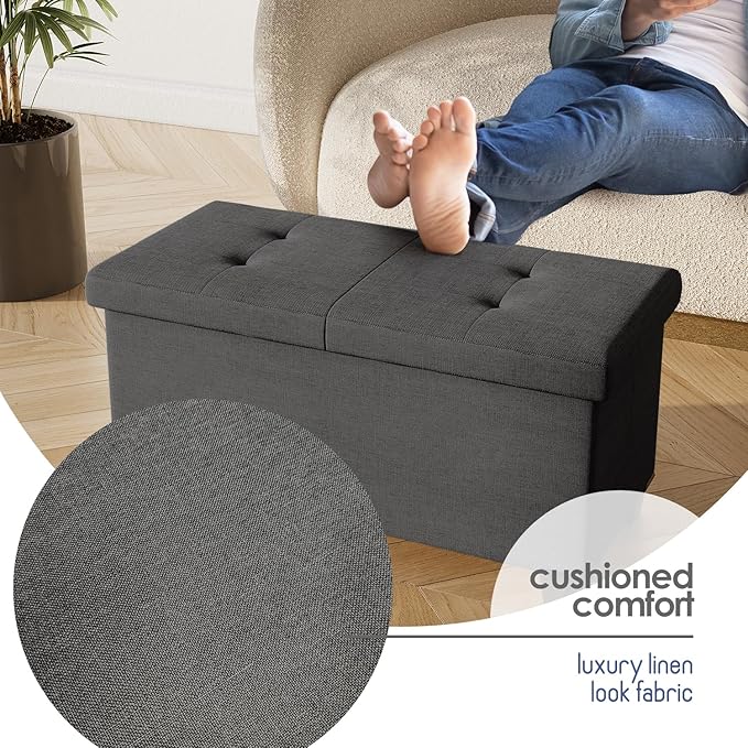 STORAGEBUD Storage Ottoman Bench - Image 7