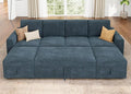 HONBAY Modular Sectional Sleeper Sofa Bed, Corduroy Pull Out Couch by HONBAY