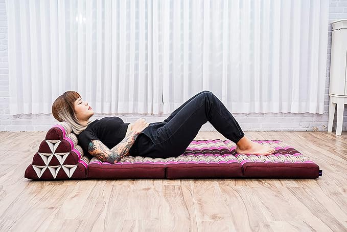 Leewadee 3-Fold Mat XXL with Triangle Cushion – Firm TV Pillow, Foldable - Image 5