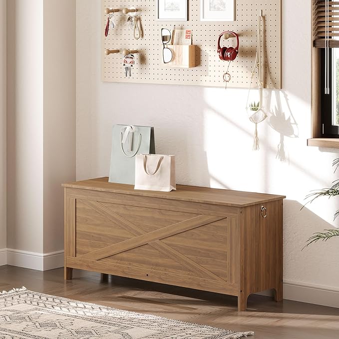 43.3" Toy Chest, Sturdy Entryway Storage Chest - Image 8