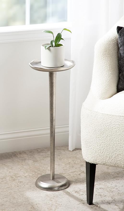 Kate and Laurel Alessia Modern Decorative Metal Drink Table; 8 x 8 x 22; - Image 2