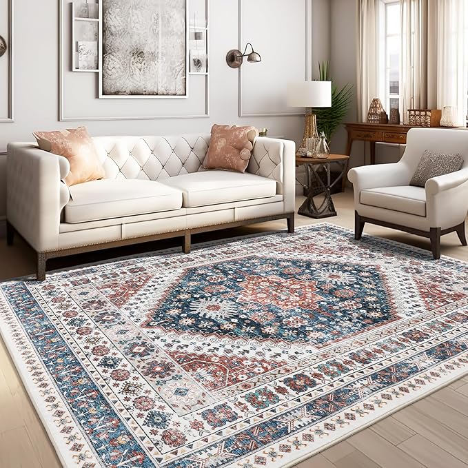 zesthome 8x10 Area Rugs for Living Room, Non-Slip Backing Washable Rugs - Image 3