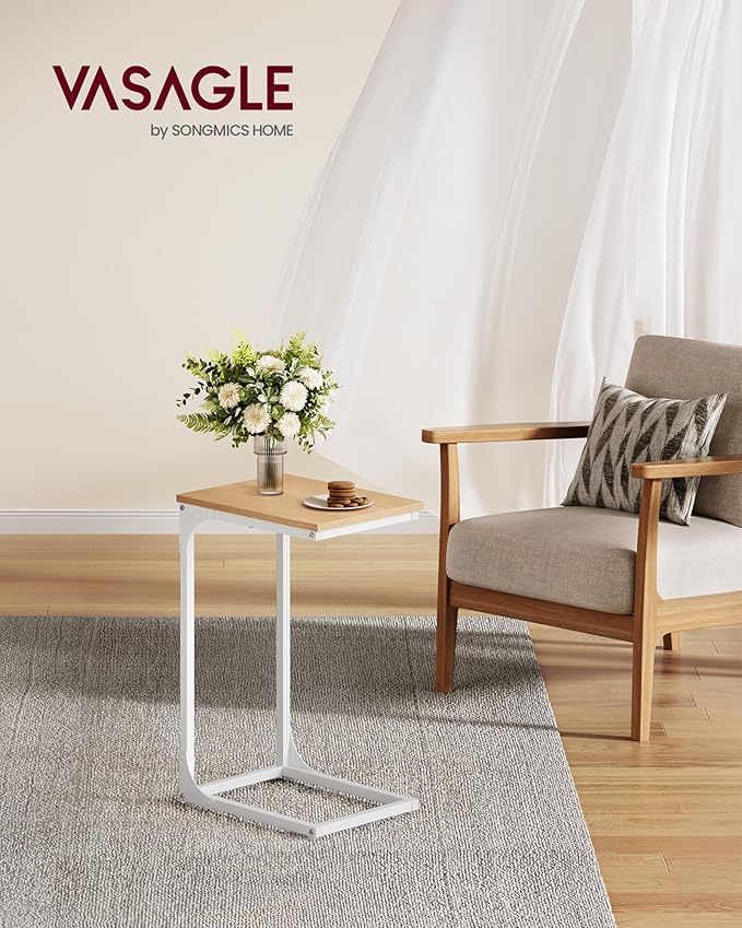 VASAGLE C-Shaped End Table, Small Side Table - Image 2