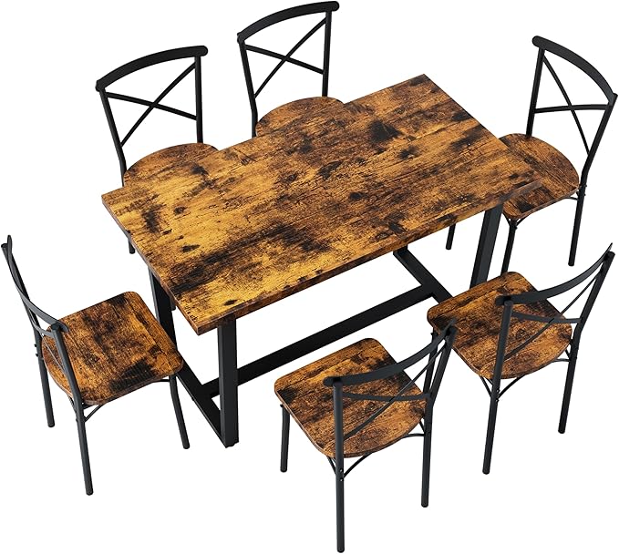 Ball & Cast 7 Pieces Dining Table Set, Kitchen Table and Chairs - Image 5