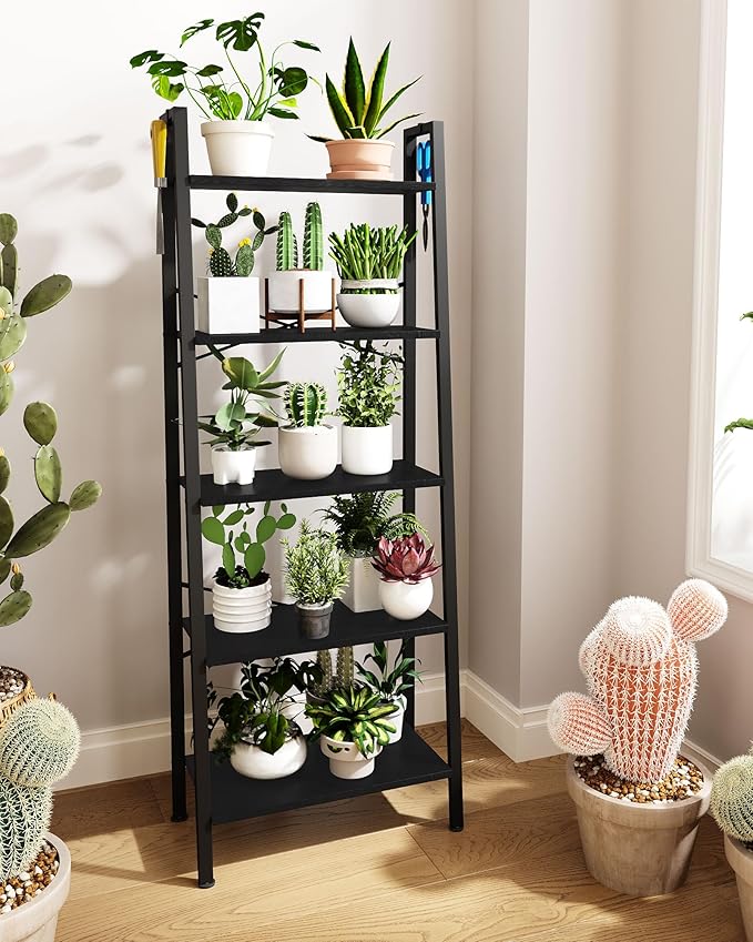 Ladder Shelf, Bookshelf Bookcase, Freestanding Corner Storage Shelve - Image 6