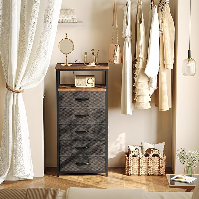 Huuger 5 Drawers Tall Dresser - Image 2