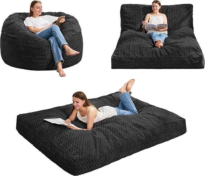 Hobestluk Bean Bag Chair Convertible Beanbag Chairs by YourHomeDeservesMore
