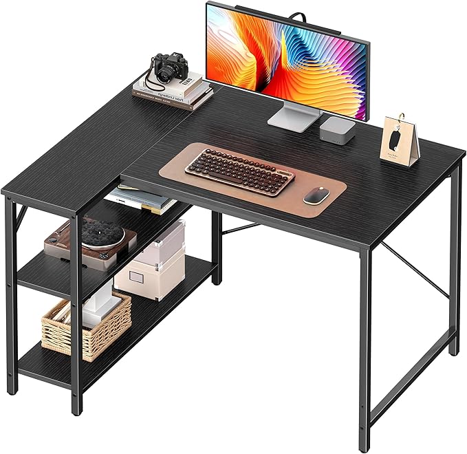 Huuger L Shaped Desk, 39 Inches Computer Desk by Huuger