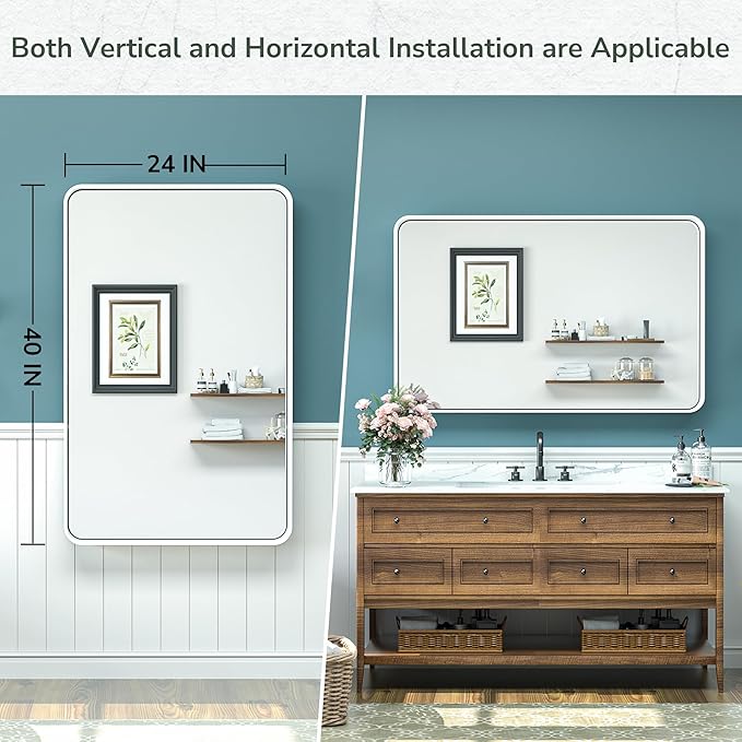 TokeShimi 40 x 24 Inch Wall Mirror - Image 8