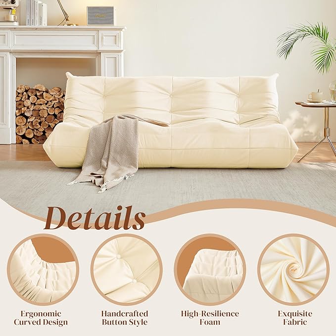 Bean Bag Chair, Large Fireside Chair Bean Bag Sofa - Image 4