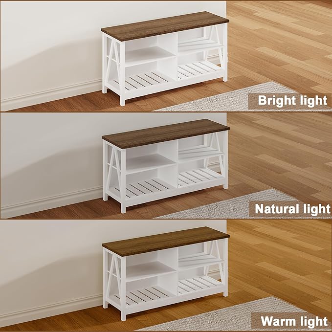 ChooChoo Farmhouse TV Stand for TVs up to 55 Inch, Modern Entertainment Center - Image 9