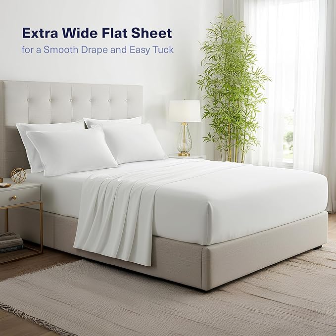 Kickoff Viscose Bamboo Sheets Twin XL Size 3-pc 100% Organic Bamboo Viscose Bed - Image 6