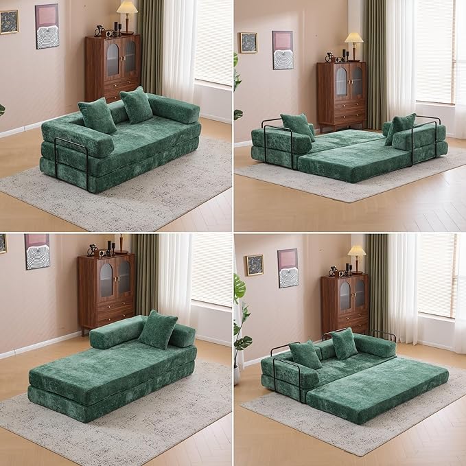 Convertible Sofa Bed, Compression Futon Sofa - Image 5