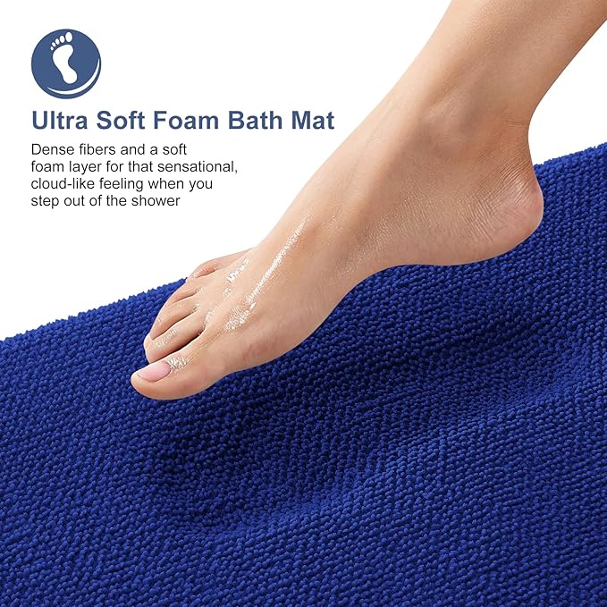 OLANLY Thick Memory Foam Bath Mat Rug 30x20, Extra Soft Absorbent Bathroom Rug - Image 2