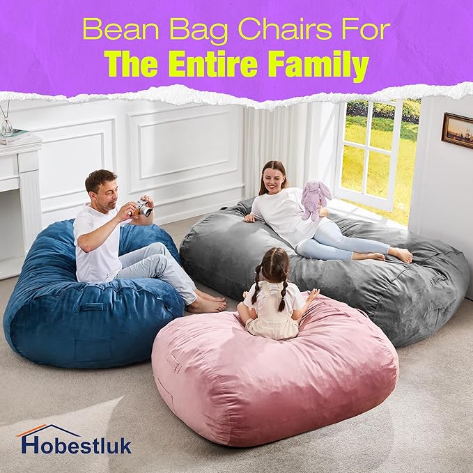 Hobestluk 3FT Bean Bag Chair Large Beanbag - Image 8