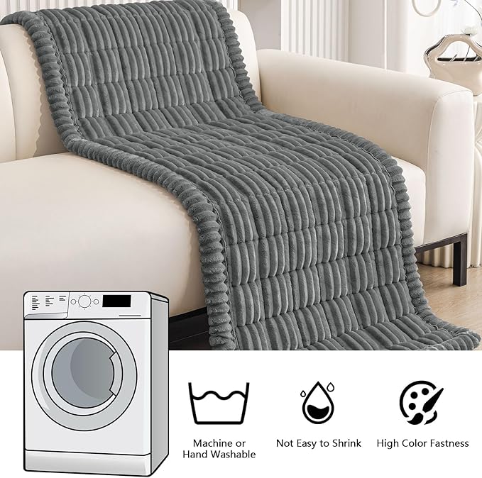 Smiry Couch Cover for Dogs Washable, Non Slip Fuzzy Pet Couch Covers for 3 - Image 5