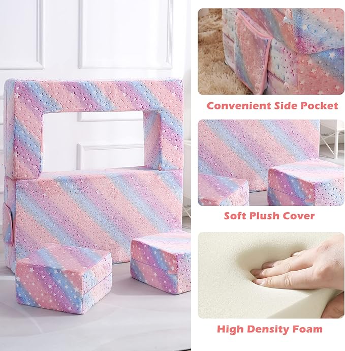 Kids Couch, Glow in The Dark Modular Explore Sofa - Image 4