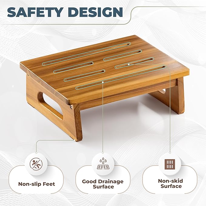 Wooden Step Stool, 5.3" One Step Stool - Image 2