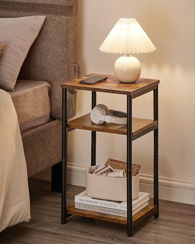 VASAGLE Side Table, Small End Table, Tall Nightstand - Image 4