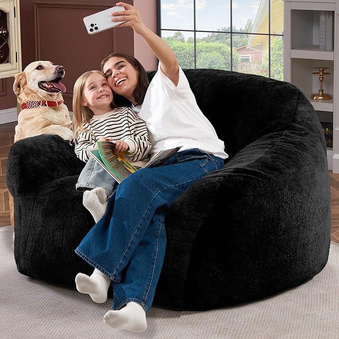 Giant Bean Bag Chair for Adults, Large Memory Foam BeanBag Chairs, Oversized - Image 5