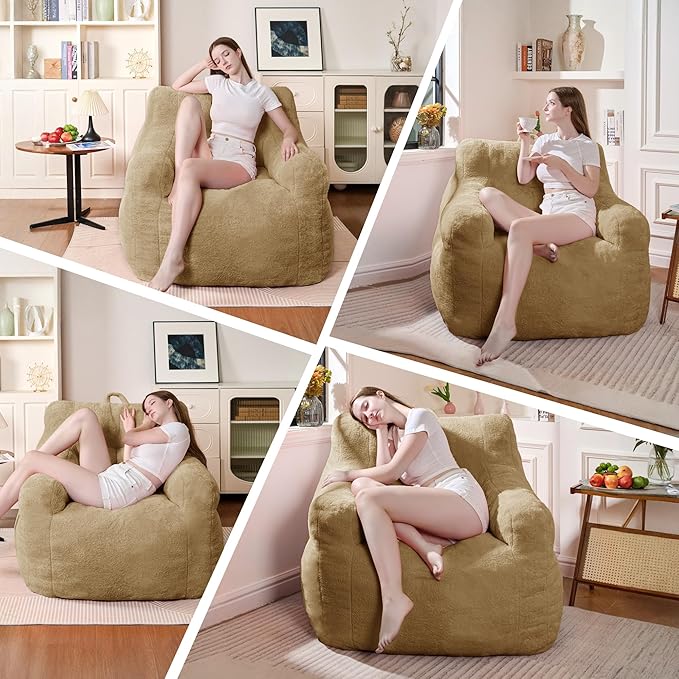 Comfy Chair Bean Bag Chairs for Adults, 3FT Bean Bag Couch Loungers for Teens & - Image 5
