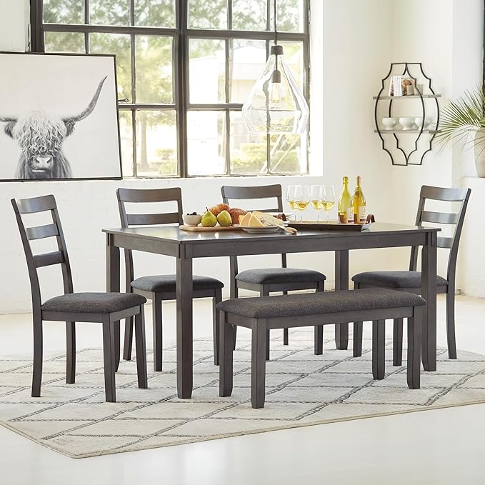 Signature Design by Ashley Bridson Modern 6 Piece Dining Set, Includes Dining - Image 2