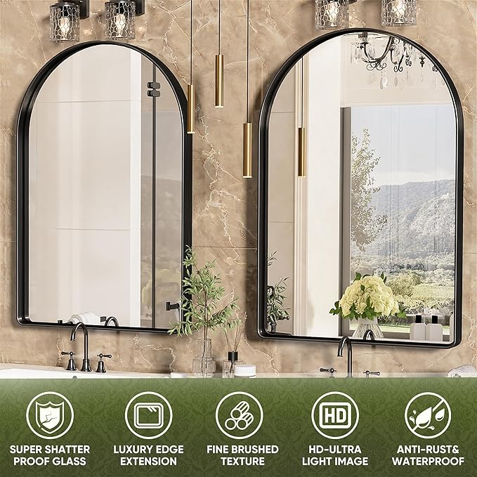 Suidia 22" x 30" Bathroom Mirror, Bathroom Vanity Mirror Metal Framed, - Image 5