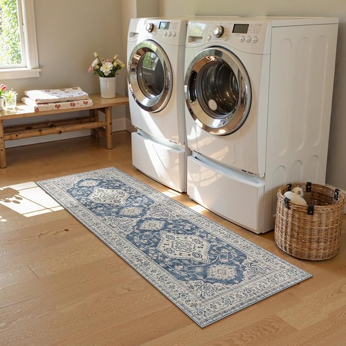 Lahome Oriental Washable Kitchen Runner Rug, 2x6 Carpet Runners - Image 3