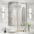Fun Memories Wall Mirror for Bathroom, 40x32 Inch Black Bathroom Mirror by FunMemories