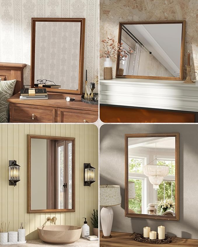 Axeman 22x30 Wood Wall Mirror, Rustic Bathroom Mirror, Vintage Wall Mounted - Image 7