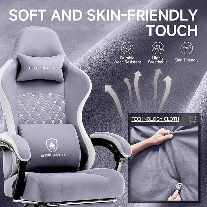 GTPLAYER Office Chair, Gaming Computer Desk Fabric Chair - Image 4
