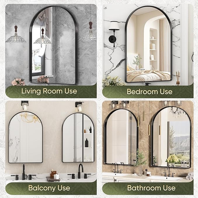 Suidia 24" x 36" Bathroom Mirror, Bathroom Vanity Mirror Metal Framed, - Image 8