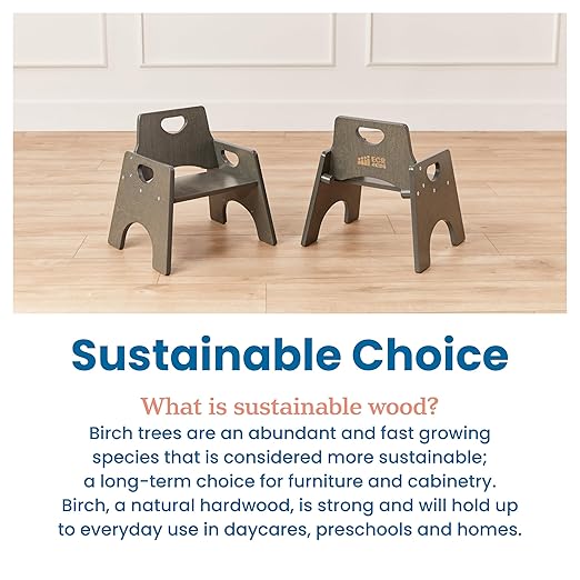 ECR4Kids Stackable Wooden Toddler Chair, Kids Furniture - Image 8