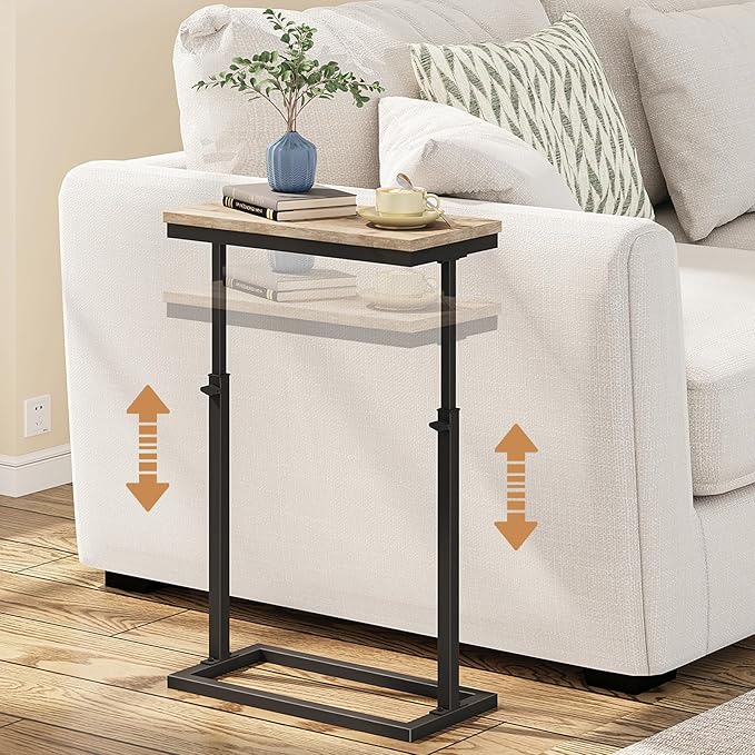 TUTOTAK End Table, Side Table, Tall Couch Table, Sofa Table, Living Room by WelcometotheTUTOTAKHome