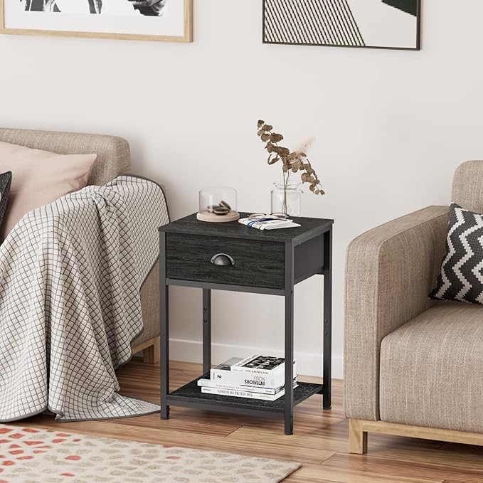 Nightstands Set of 2, Industrial End Table - Image 7