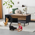 GAOMON Black Coffee Table 45'' Cat Living Room Tables by GAOMON