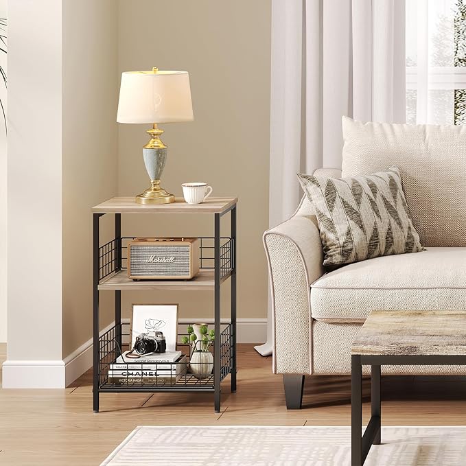 X-cosrack Side Table, Small End Table Record Player Stand - Image 2