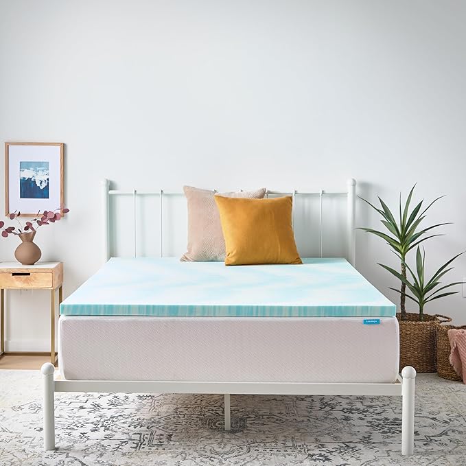 Linenspa 2 Inch Gel Swirl Memory Foam Mattress Topper – Cooling Gel Infused – - Image 9