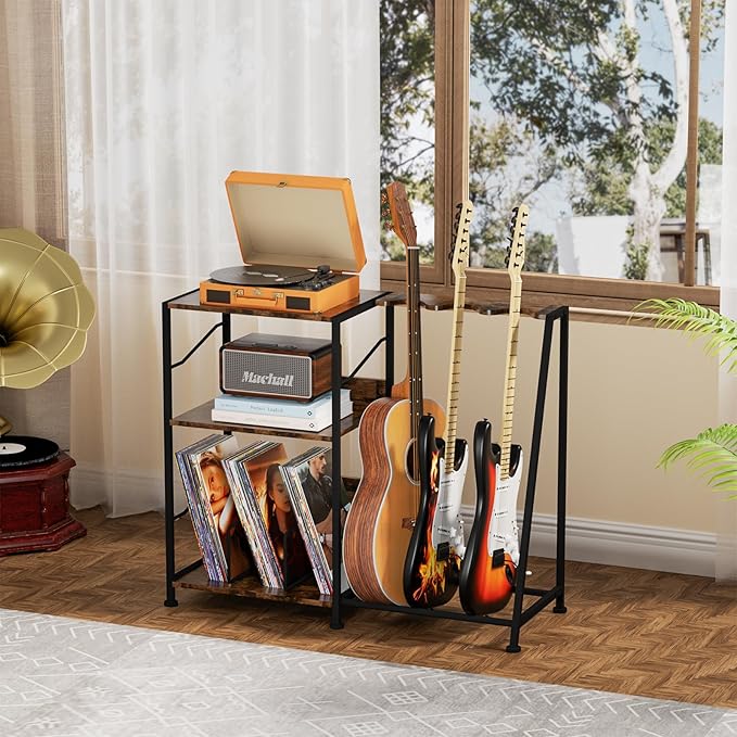Hosfais 3 Tier Record Player Stand, Guitar Stand - Image 7