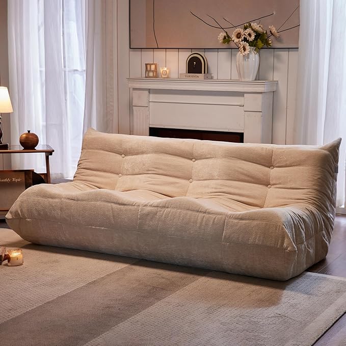 Bean Bag Chair, 3 Seater Fireside Chair Large Bean Bag Sofa - Image 8