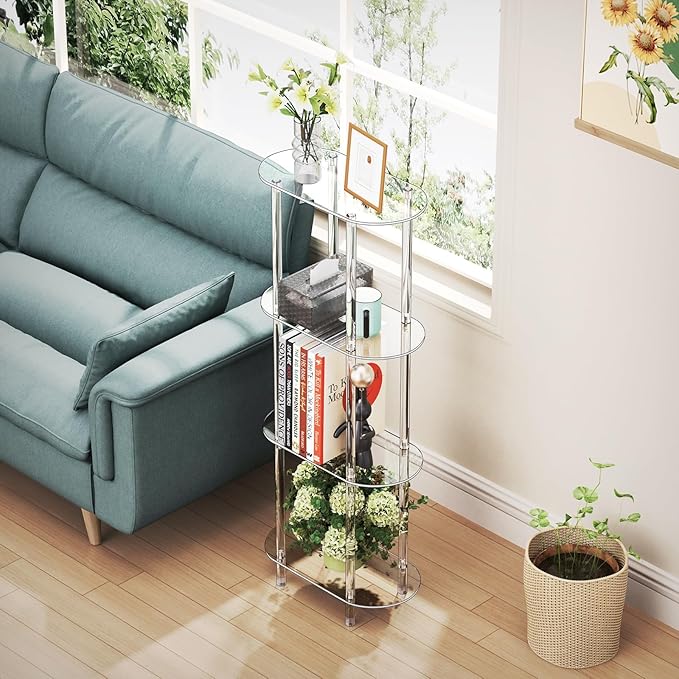 Clear Acrylic Narrow Side Table - Image 2