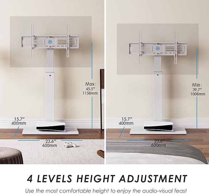 FITUEYES Iron Base Universal Floor TV Stand - Image 7