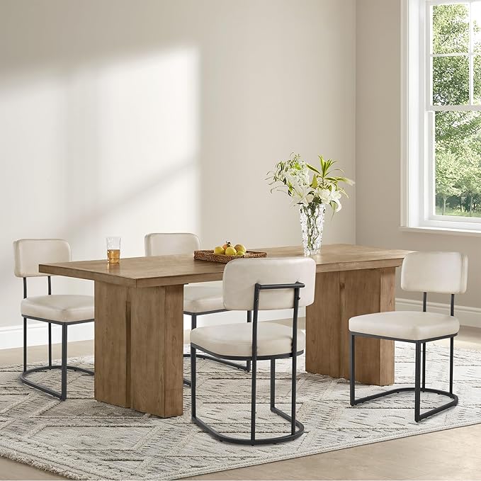Dining Chairs Set of 4, Upholstered Modern Kitchen Chairs by Kislot