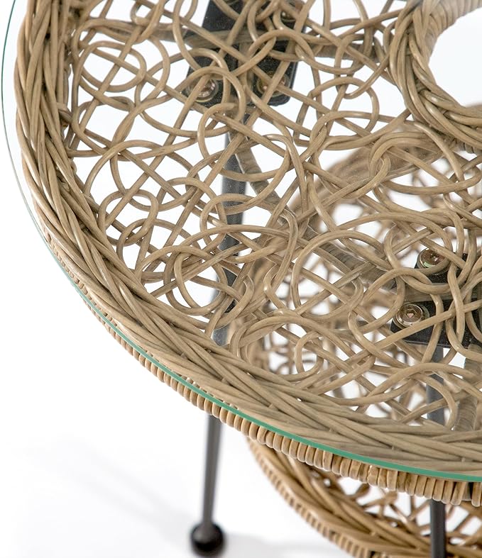 Muse & Lounge Co. Ysar Boho 19-inch Round Coffee Table Outdoor - Image 7