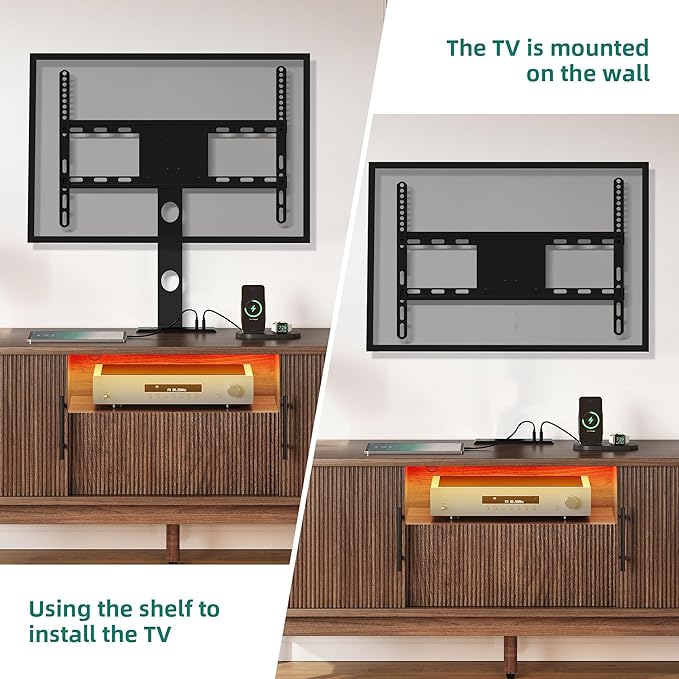 YITAHOME TV Stand with Mount and Power Outlet, Modern Entertainment Center with - Image 3