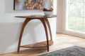 Martin Svensson Home LAX Half-Moon Wood Sofa Console Table in Warm Nutmeg Brown by MartinSvenssonHome